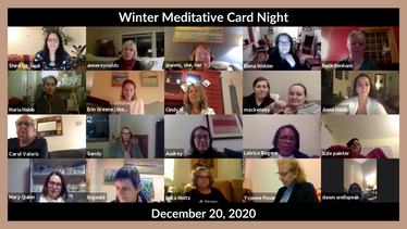 Winter Meditative Card Night 2020 -- Zoom Screen